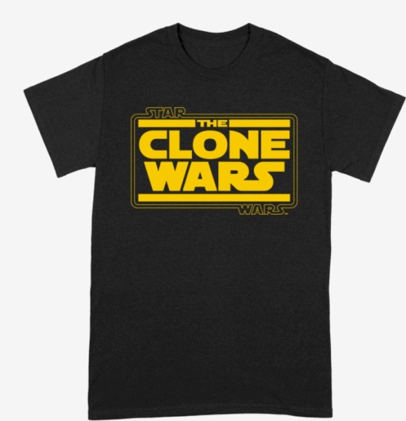 Star Wars: The Clone Wars 'Logo' Black Adult T-Shirts